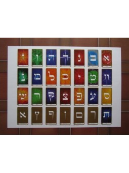 Poster des Lettres Hébraïques 82cm x 58cm